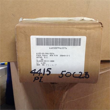 35840-3-1 (PN) MOTOR, A.C. (AIRCRAFT APPLICATION) NS/NOS, FACTORY PACKED