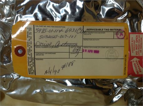 5032025-007-101 (PN) DRIVE, ANTENNA, AIRBORNE RADAR, CC A, YELLOW TAG, PACKED